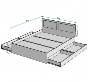 Кровать Ольга L34 (1600) 4 ящика в Можге - mozhga.ok-mebel.com | фото 2