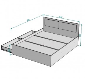 Кровать Ольга L40 (1600) 2 ящика в Можге - mozhga.ok-mebel.com | фото 2