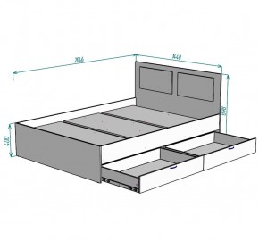 Кровать Ольга L41 (1400) 2 ящика в Можге - mozhga.ok-mebel.com | фото 2