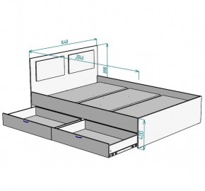 Кровать Ольга L42 (1400) 2 ящика в Можге - mozhga.ok-mebel.com | фото 5