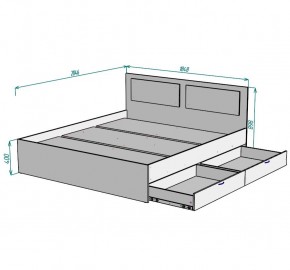 Кровать Ольга L43 (1800) 2 ящика в Можге - mozhga.ok-mebel.com | фото 2