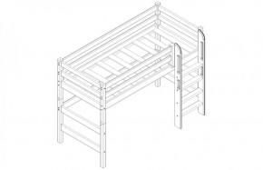 Кровать полувысокая с прямой лестницей Соня (Вариант 5) в Можге - mozhga.ok-mebel.com | фото 3