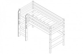 Кровать полувысокая с прямой лестницей Соня (Вариант 5) в Можге - mozhga.ok-mebel.com | фото 4