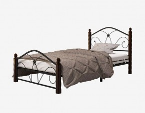 Кровать "Селена 1" Черная (900*2000) (ножки-шоколад) с коваными элементами в Можге - mozhga.ok-mebel.com | фото 2