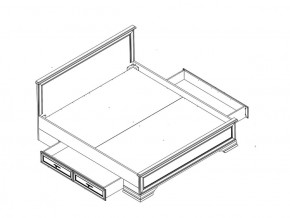 Кровать S320-LOZ/180+выкатные тумбы (МС Кентаки) каштан в Можге - mozhga.ok-mebel.com | фото