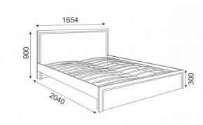Кровать 1.6 Беатрис М07 Стандарт с ортопедическим основанием (дуб млечный) в Можге - mozhga.ok-mebel.com | фото 2