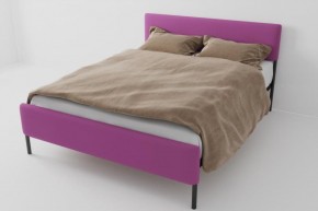 Кровать Стандарт Мини с ортопедическим основанием 800 (велюр розовый) в Можге - mozhga.ok-mebel.com | фото 1