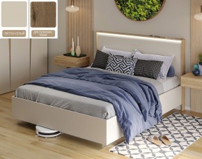 Кровать (Светло-серый U750 ST9/Дуб Галифакс Табак) 1800 в Можге - mozhga.ok-mebel.com | фото