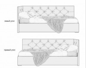 Кровать угловая Лэсли интерьерная +основание (120х200) в Можге - mozhga.ok-mebel.com | фото 2