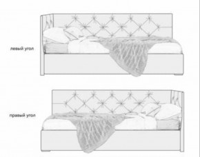 Кровать угловая Лилу интерьерная +основание/ПМ/бельевое дно (90х200) в Можге - mozhga.ok-mebel.com | фото 5