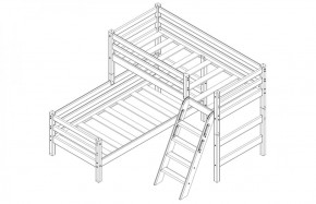 Кровать угловая с наклонной лестницей Соня (Вариант 8) в Можге - mozhga.ok-mebel.com | фото 4