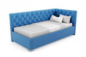 Кровать угловая Виола интерьерная +основание (90х200) 1 кат. ткани в Можге - mozhga.ok-mebel.com | фото