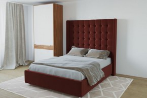 Кровать Венеция ЛЮКС с ПМ 1200 (велюр бордо) в Можге - mozhga.ok-mebel.com | фото 2
