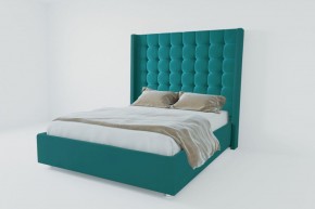 Кровать Венеция ЛЮКС с ПМ 1400 (велюр бирюзовый) в Можге - mozhga.ok-mebel.com | фото 2