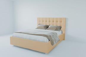 Кровать Венеция с ПМ 1200 (экокожа бежевая) в Можге - mozhga.ok-mebel.com | фото 2