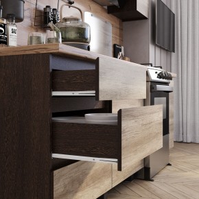 Кухня Энигма 1.6 м (венге/дуб каньон) в Можге - mozhga.ok-mebel.com | фото 2