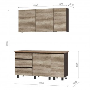 Кухня Энигма 1.6 м (венге/дуб каньон) в Можге - mozhga.ok-mebel.com | фото 5