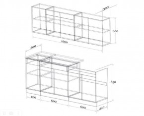 Кухонный гарнитур Лайт 1600 в Можге - mozhga.ok-mebel.com | фото 2