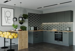 Кухня угловая Антрацит 2600х1600 (Стол. 38мм) в Можге - mozhga.ok-mebel.com | фото