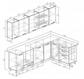 Кухня угловая Трансильвания 2600х1600 мм (Стол. 38 мм) в Можге - mozhga.ok-mebel.com | фото 2