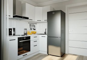 Кухонный гарнитур Белый Глянец 2200*1000 (Стол. 38мм) в Можге - mozhga.ok-mebel.com | фото