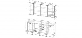 Кухонный гарнитур Белый Глянец 2200 h950 (Стол. 38мм) в Можге - mozhga.ok-mebel.com | фото 2
