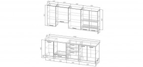 Кухонный гарнитур Белый Глянец 2400 h950 (Стол. 38мм) в Можге - mozhga.ok-mebel.com | фото 2
