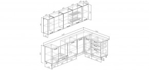 Кухонный гарнитур Белый Глянец 2600*1600 (Стол. 26мм) в Можге - mozhga.ok-mebel.com | фото 2