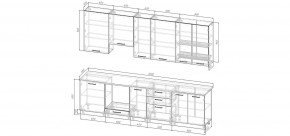 Кухонный гарнитур Белый Глянец 3000 h950 (Стол. 26мм) в Можге - mozhga.ok-mebel.com | фото 2