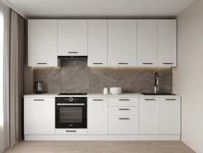 Кухонный гарнитур Белый Глянец 3000 h950 (Стол. 38мм) в Можге - mozhga.ok-mebel.com | фото