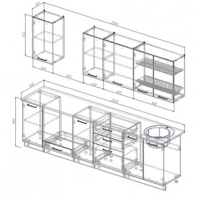 Кухонный гарнитур Демо 2800 (Стол. 26мм) в Можге - mozhga.ok-mebel.com | фото 2