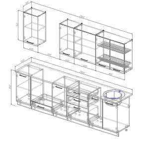 Кухонный гарнитур Лада 2800 (Стол. 26мм) в Можге - mozhga.ok-mebel.com | фото 2