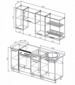 Кухонный гарнитур Лофт 1800 (Стол. 26мм) в Можге - mozhga.ok-mebel.com | фото 2