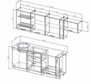 Кухонный гарнитур Лофт 2550 (Стол. 26мм) в Можге - mozhga.ok-mebel.com | фото 2