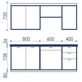 Кухонный гарнитур Ольвия-6 (1.8м) в Можге - mozhga.ok-mebel.com | фото 4