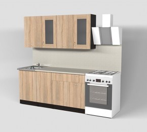 Кухня Симона Демо 1700 (Венга/Дуб Сонома) в Можге - mozhga.ok-mebel.com | фото