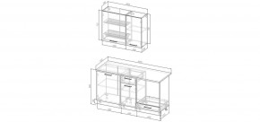 Кухонный гарнитур Смоки 1600 (Стол. 38мм) в Можге - mozhga.ok-mebel.com | фото 2