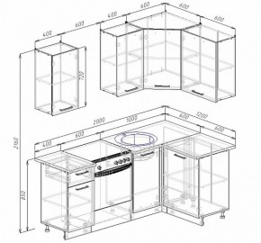 Кухонный гарнитур угловой Бланка 2000х1200 (Стол. 26мм) в Можге - mozhga.ok-mebel.com | фото 2