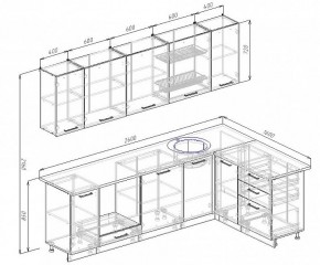 Кухонный гарнитур угловой Бланка 2600х1600 (Стол. 38мм) в Можге - mozhga.ok-mebel.com | фото 2