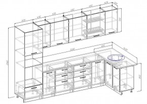 Кухонный гарнитур угловой Бланка 3200х1400 (Стол. 38мм) в Можге - mozhga.ok-mebel.com | фото 2