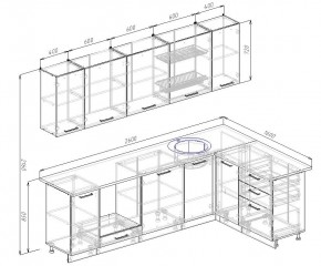 Кухонный гарнитур угловой Дели 2600*1600 (Стол. 26мм) в Можге - mozhga.ok-mebel.com | фото 2