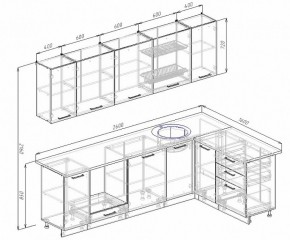 Кухонный гарнитур угловой Графика 2600х1600 (Стол. 26мм) в Можге - mozhga.ok-mebel.com | фото 2