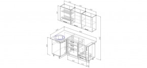 Кухонный гарнитур угловой Крафт 1000*1800 (Стол. 38мм) в Можге - mozhga.ok-mebel.com | фото 2