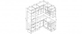Кухонный гарнитур угловой Смоки 2200*1700 (Стол. 38мм) в Можге - mozhga.ok-mebel.com | фото 2