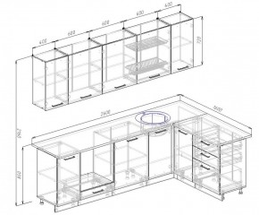 Кухонный гарнитур угловой Вегас 2600*1600 (Стол. 26мм) в Можге - mozhga.ok-mebel.com | фото 2