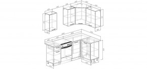 Кухонный гарнитур Умбра 2000*1200 (Стол. 26мм) в Можге - mozhga.ok-mebel.com | фото 2
