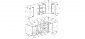 Кухонный гарнитур Умбра 2200*1000 (Стол. 26мм) в Можге - mozhga.ok-mebel.com | фото 2