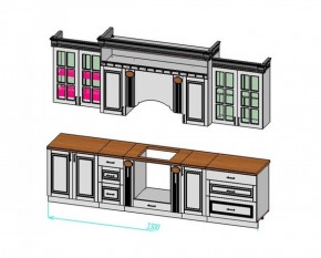 Кухонный гарнитур Верона 3.3 (крем) композиция №1 в Можге - mozhga.ok-mebel.com | фото 2