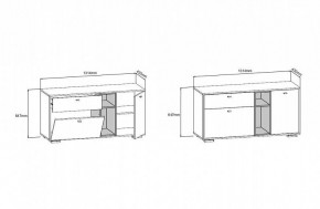 ЛАНС Комод К101 (дуб бунратти/графит) в Можге - mozhga.ok-mebel.com | фото 3