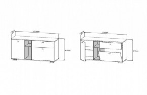 ЛАНС Комод К101 (дуб бунратти/графит) в Можге - mozhga.ok-mebel.com | фото 4